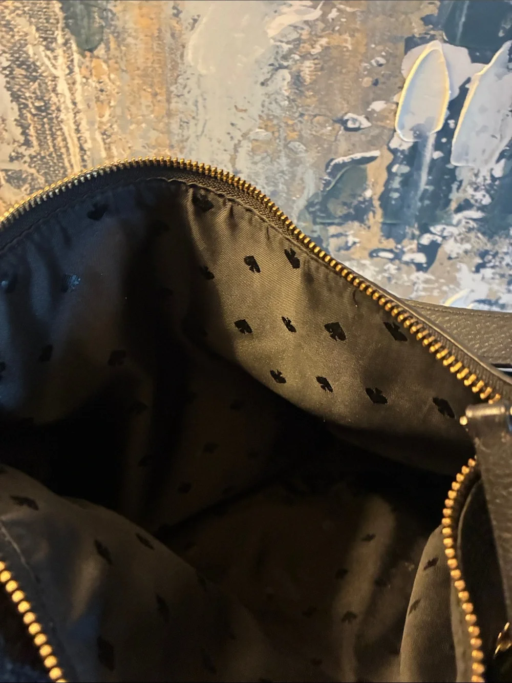 GUC Kate Spade NYC Black Pebbled Leather Shoulder Hobo 2 way bag